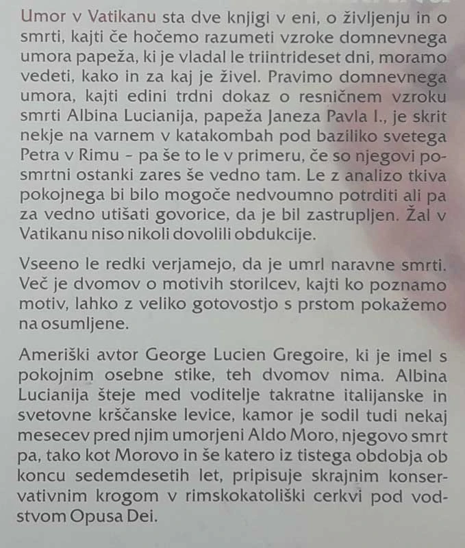 UMOR V VATIKANU, Lucien Gregoire