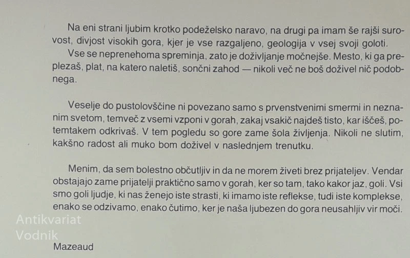 GORA ZA GOLEGA ČLOVEKA, Pierre Mazeaud
