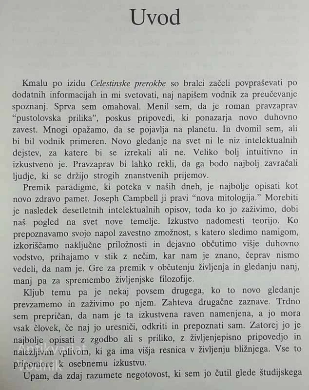 VODNIK PO CELESTINSKI PREROKBI, James Radfield in Carol Adrienne