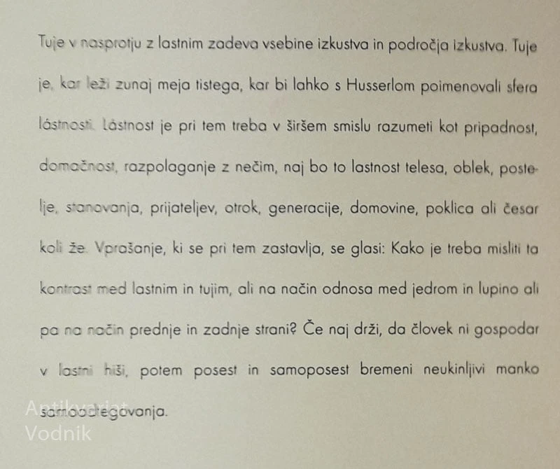 Bernhard Wandenfels, ŽELO TUJEGA