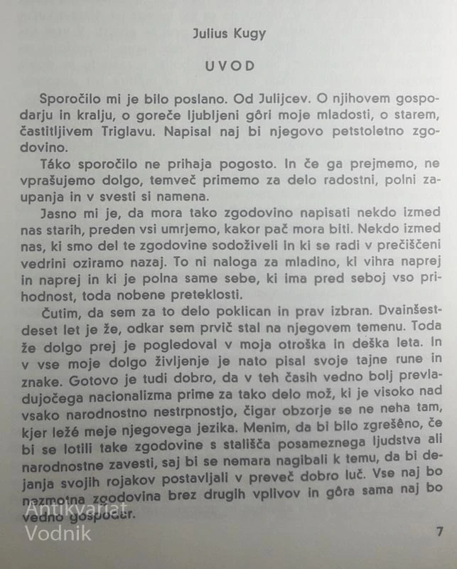 PET STOLETIJ TRIGLAVA, Julius Kugy
