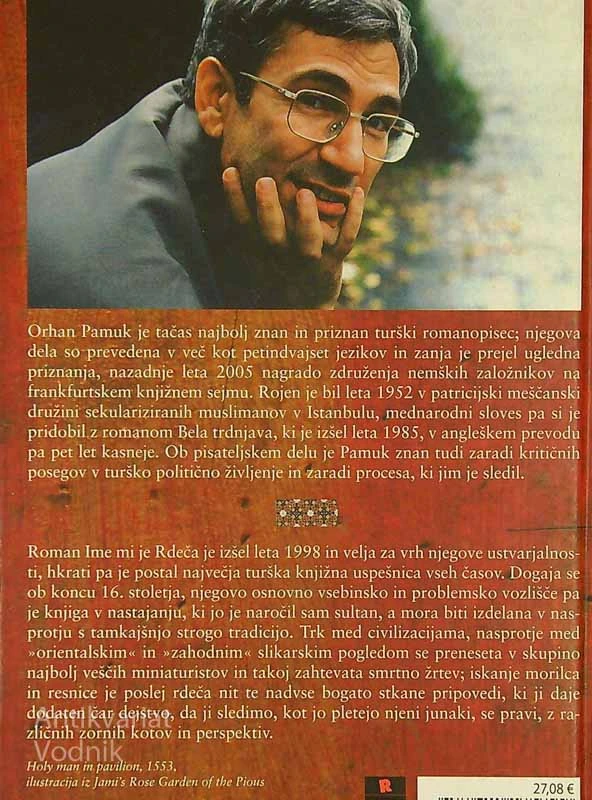 IME MI JE RDEČA, Orhan Pamuk