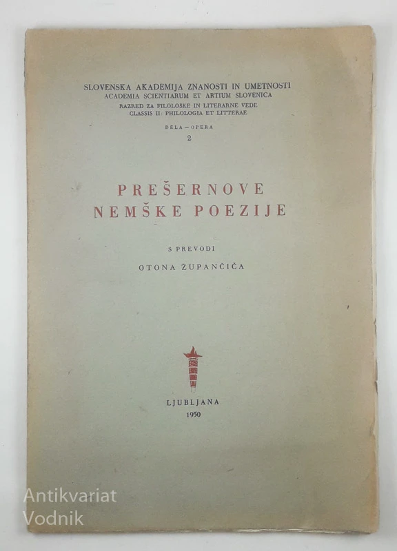 PREŠERNOVE NEMŠKE POEZIJE