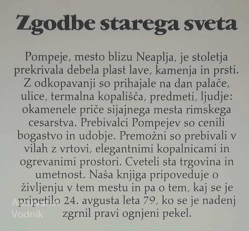 POMPEJI; ZGODBE STAREGA SVETA, Piero Ventura in Gian Paolo Ceserani