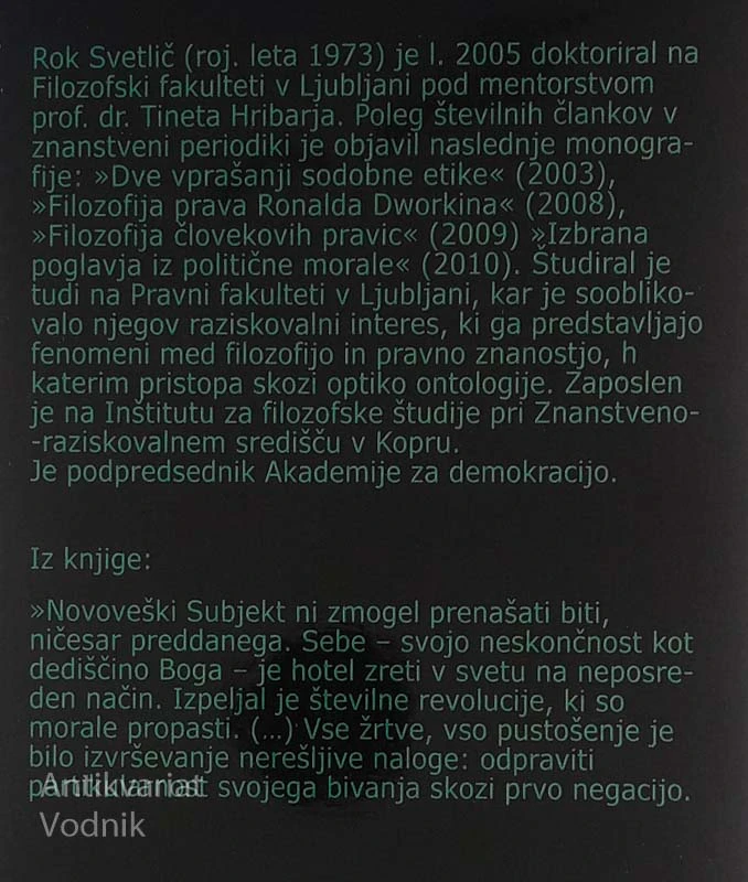 PRENAŠATI BIT SVETA, Rok Svetlič