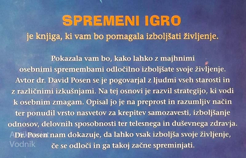 SPREMENI IGRO, Dr. David B. Posen