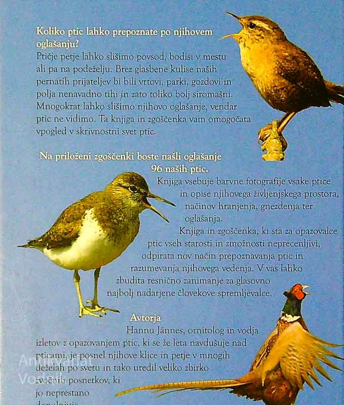 OGLAŠANJE NAŠIH PTIC, Hannu Jännes in Owen Roberts (priložena zgoščenka)