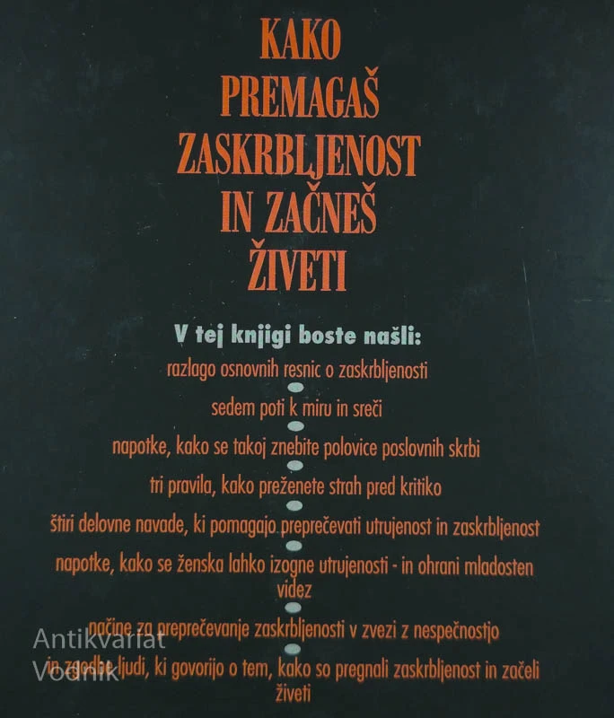 KAKO PREMAGAŠ ZASKRBLJENOST IN ZAČNEŠ ŽIVETI, Dale Carnegie