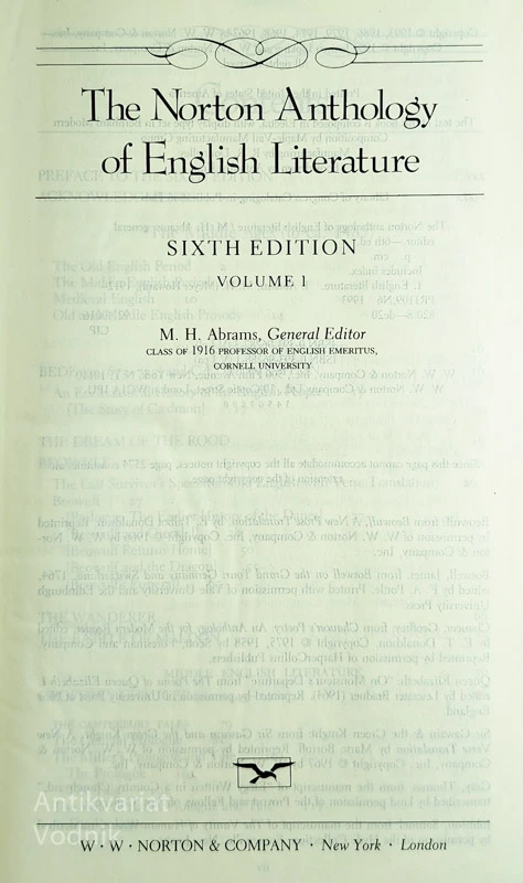 THE NORTON ANTHOLOGY OF ENGLISH LITERATURE