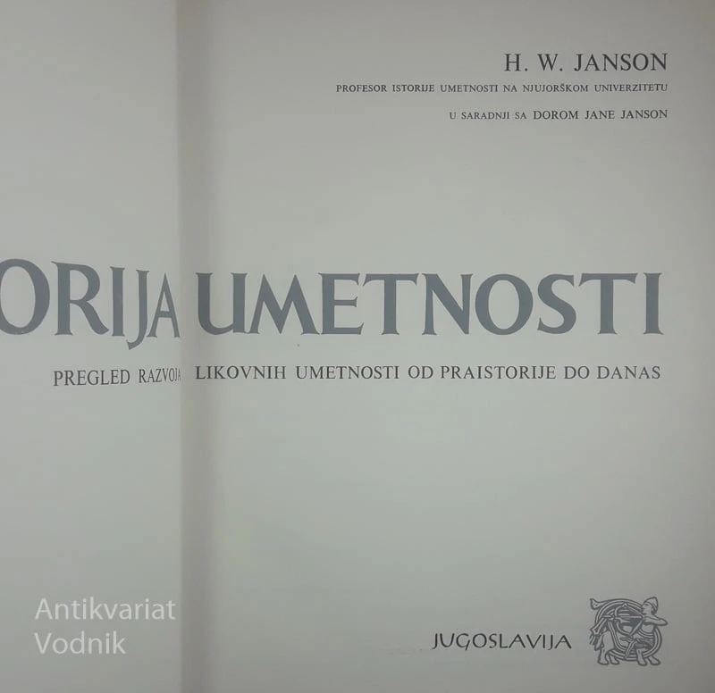 ISTORIJA UMETNOSTI, H. W. Janson