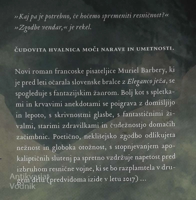 ŽIVLJENJE VILINOV, Muriel Barbery
