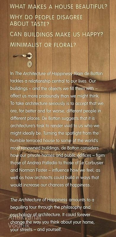 THE ARCHITECTURE OF HAPPINESS, Alain de Botton