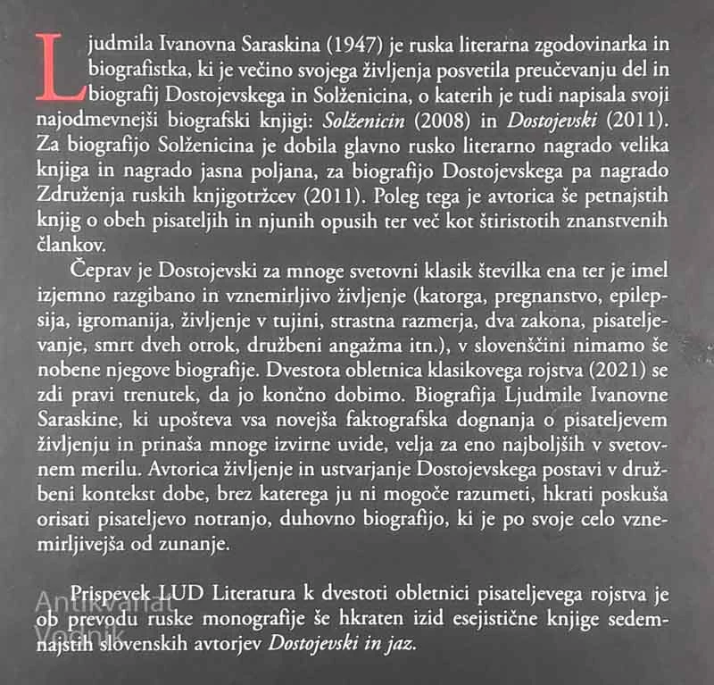 DOSTOJEVSKI, Ljudmila Saraskina