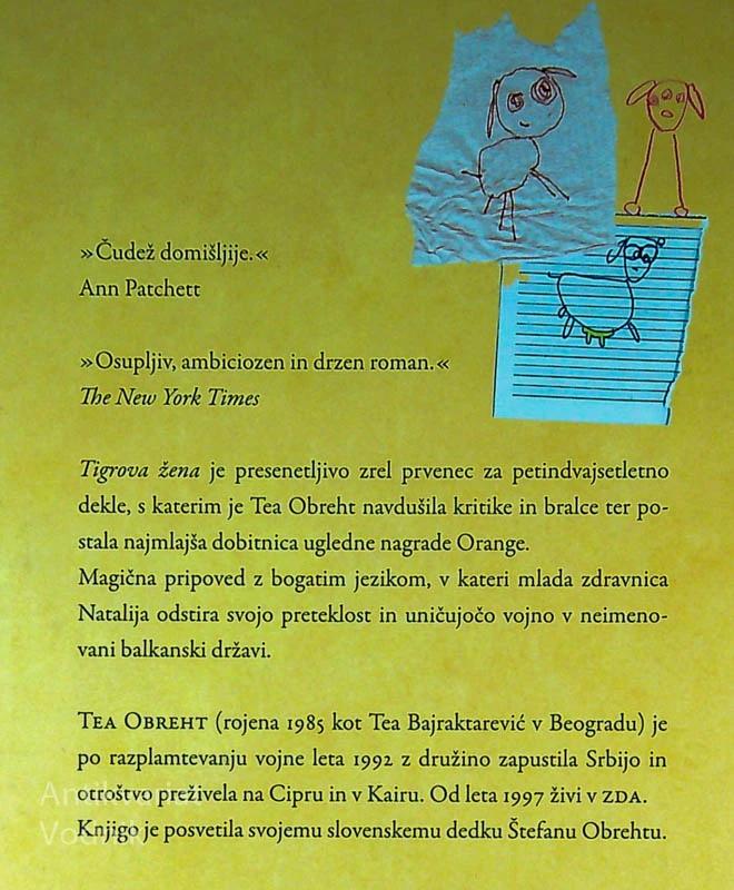 TIGROVA ŽENA, Tea Obreht