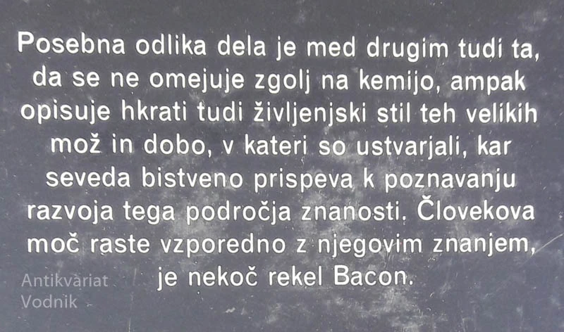 KEMIKI SKOZI STOLETJA, Tita Kovač-Artemis