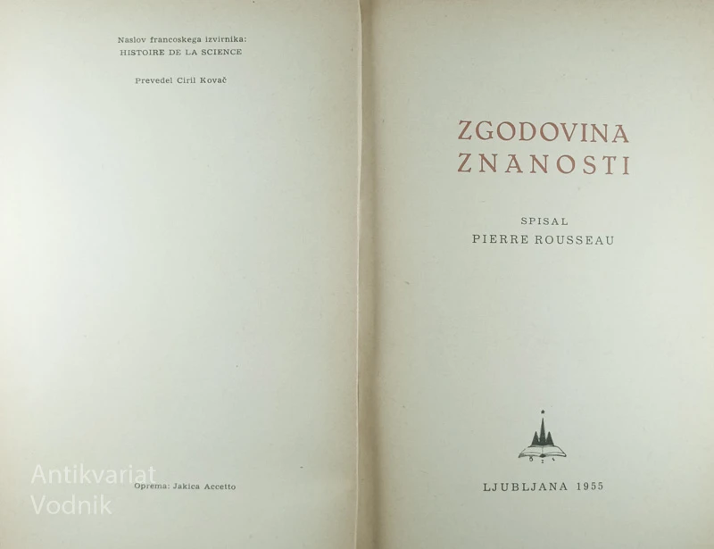 ZGODOVINA ZNANOSTI, Pierre Rousseau