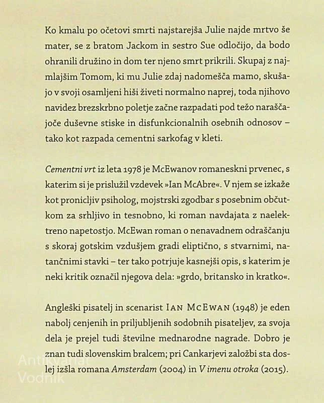 CEMENTNI VRT, Ian McEwan