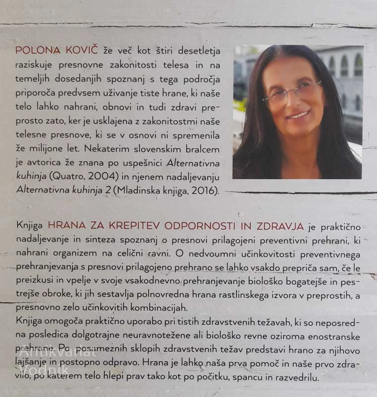 HRANA ZA KREPITEV ODPORNOSTI IN ZDRAVJA, Polona Kovič