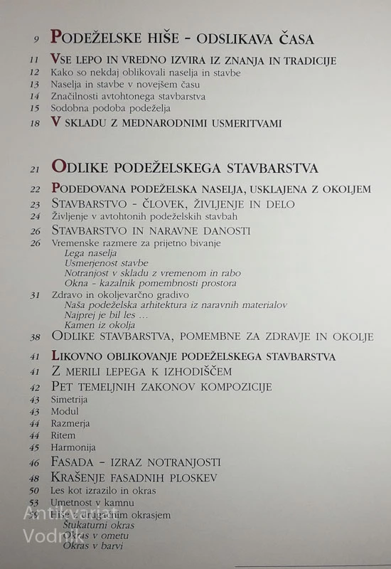 STAVBARSTVO SLOVENSKEGA PODEŽELJA, Živa Deu