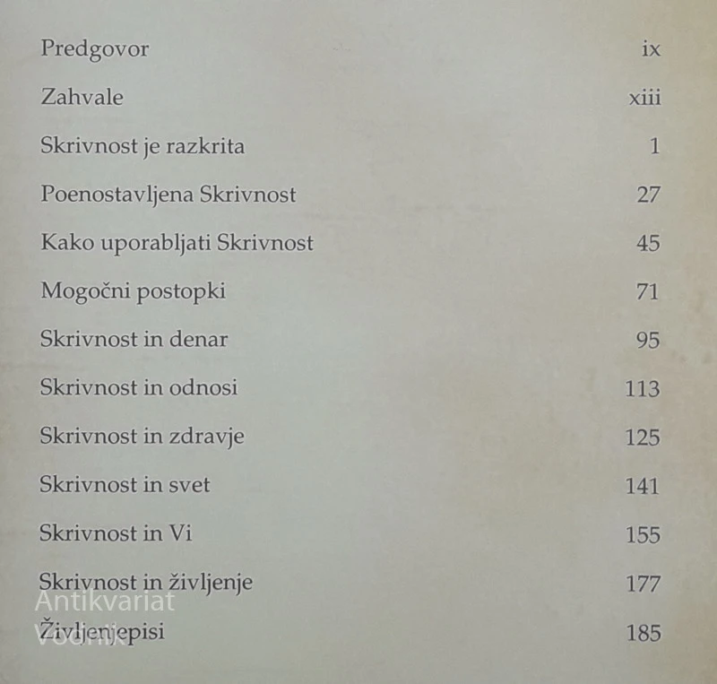 SKRIVNOST, Rhonda Byrne