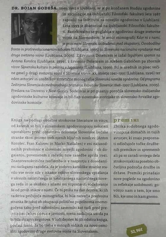 ČAS ODLOČITEV; KATOLIŠKI TABOR IN ZAČETEK OKUPACIJE, Bojan Godeša