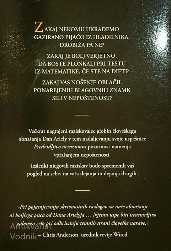 (POŠTENA) RESNICA O NEPOŠTENOSTI, Dan Ariely