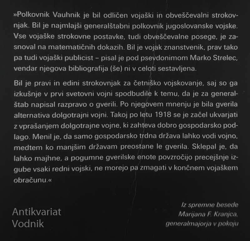 POD KRINKO; MED IZDAJALCI, VOHUNI IN JUNAKI, Vladimir Vauhnik