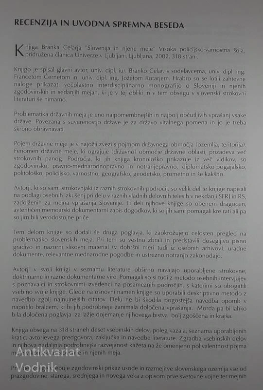 SLOVENIJA IN NJENE MEJE, Branko Celar