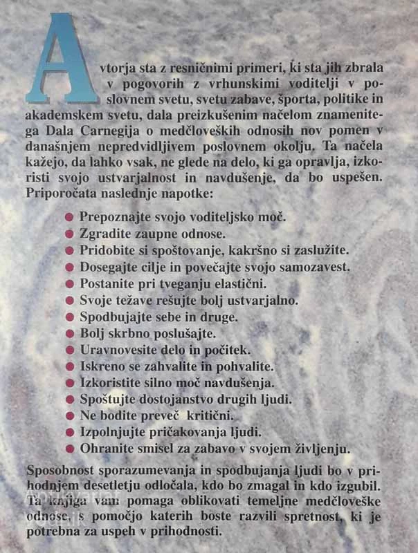 KAKO USPEŠNO VODIMO LJUDI, Dale Carnegie