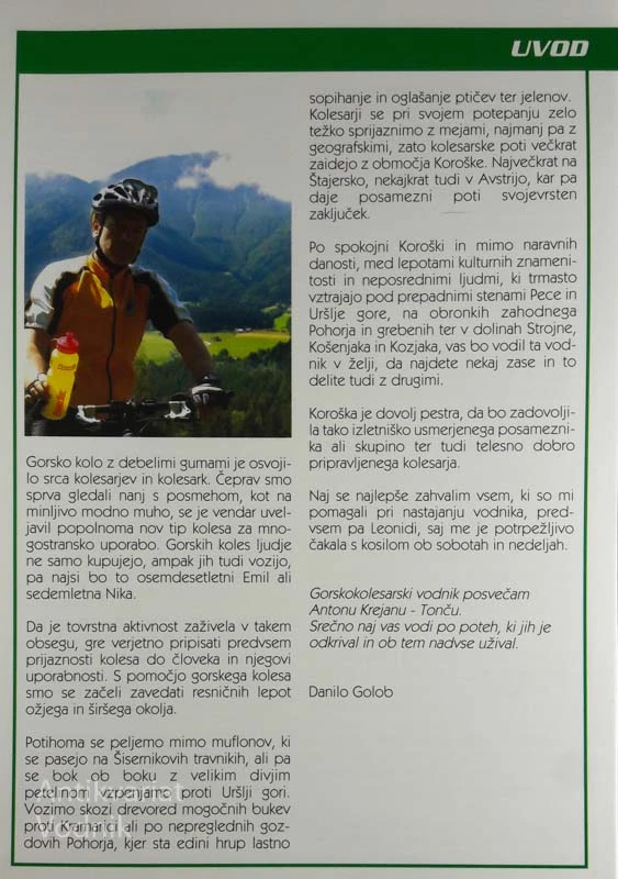 GORSKOKOLESARSKI VODNIK PO MEŽIŠKI, ZGORNJI DRAVSKI IN MILINJSKI DOLINI, Danilo Golob