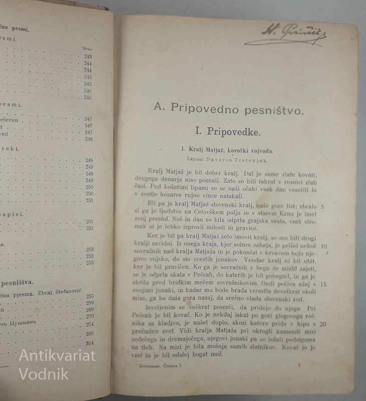 SLOVENSKA ČITANKA, dr. Ivan Grafenauer
