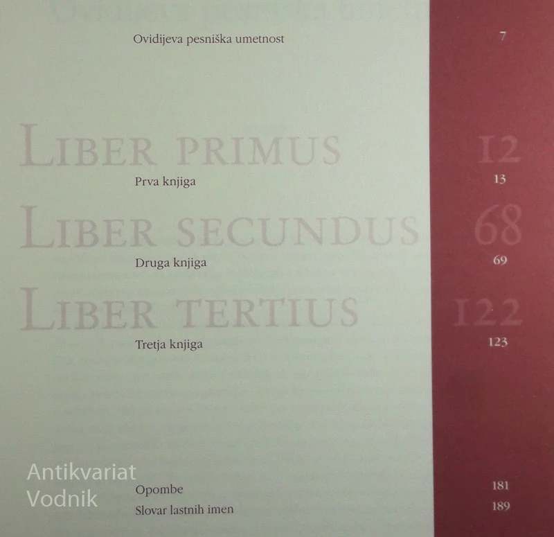OVIDIJ – UMETNOST LJUBEZNI, Barbara Šega Čeh