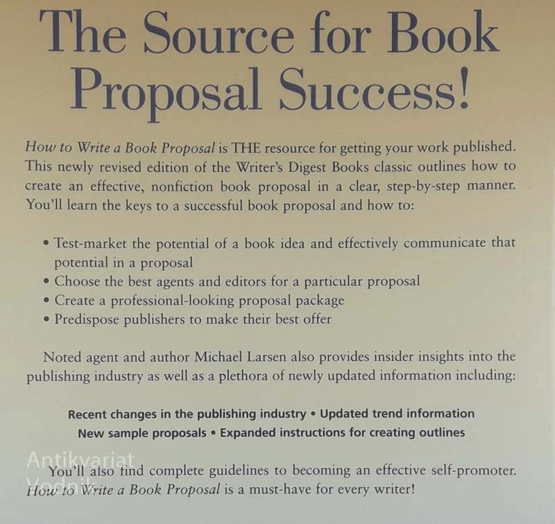 HOW TO WRITE A BOOK PROPOSAL, Michael Larsen