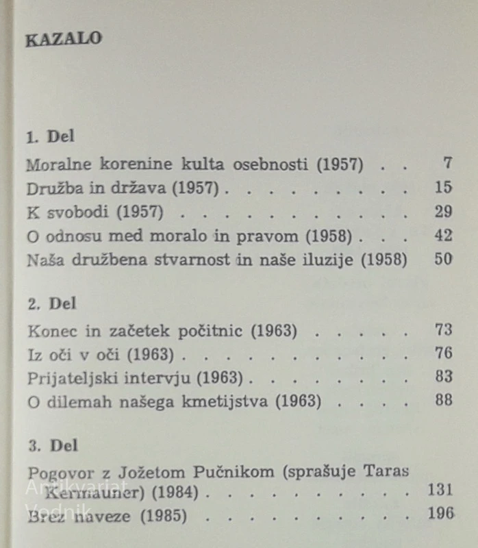 ČLANKI IN SPOMINI 1957 – 1985 (ZBIRKA ZNAMENJA), Jože Pučnik