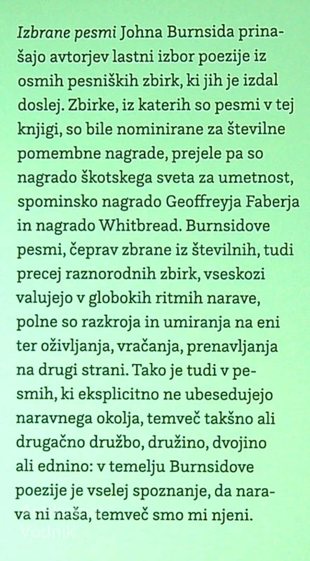 IZBRANE PESMI, John Burnside