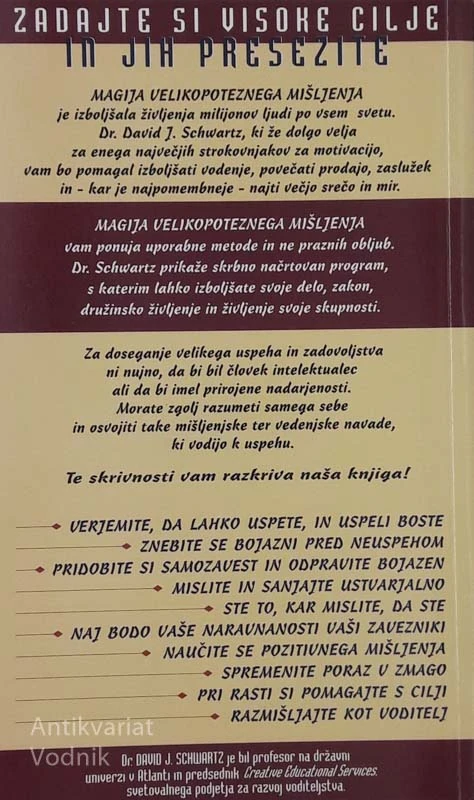 MAGIJA VELIKOPOTEZNEGA MIŠLJENJA, David J. Schwartz