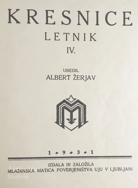 KRESNICE LETNIK IV., uredil Albert Žerjav