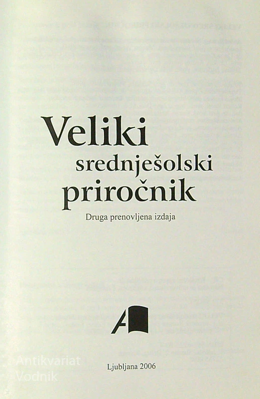 VELIKI SREDNJEŠOLSKI PRIROČNIK