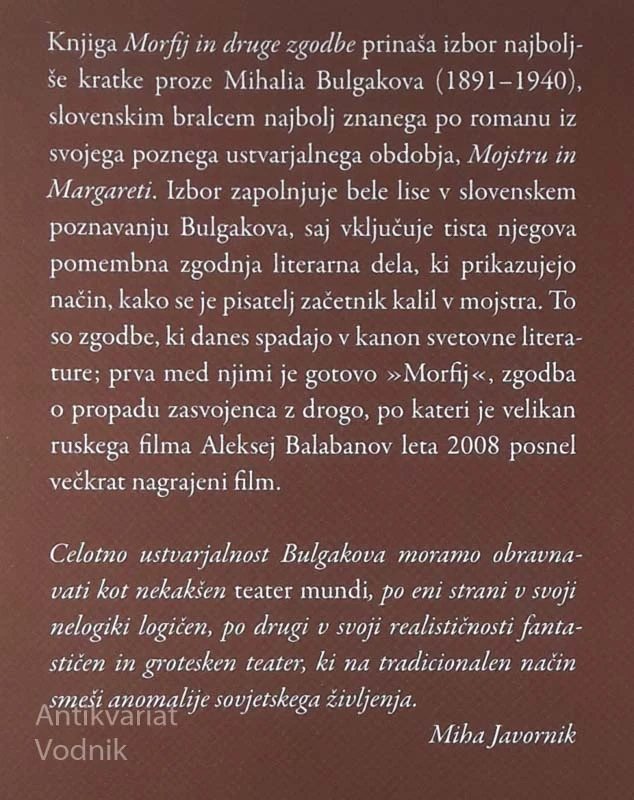 MORFIJ IN DRUGE ZGODBE, Mihail Bulgakov