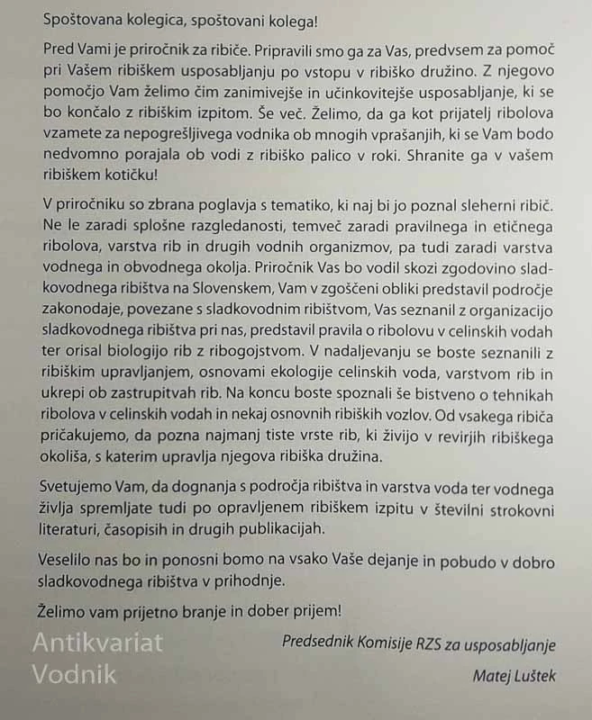 RIBIŠKI PRIROČNIK, Matej Luštek in drugi