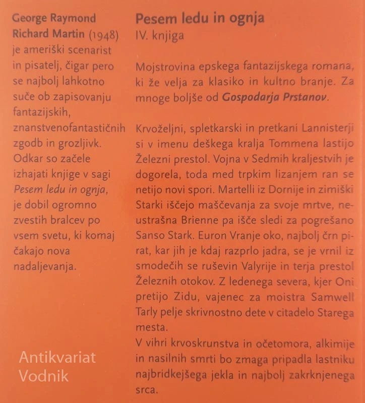 PESEM LEDU IN OGNJA I – IV, George R. R. Martin