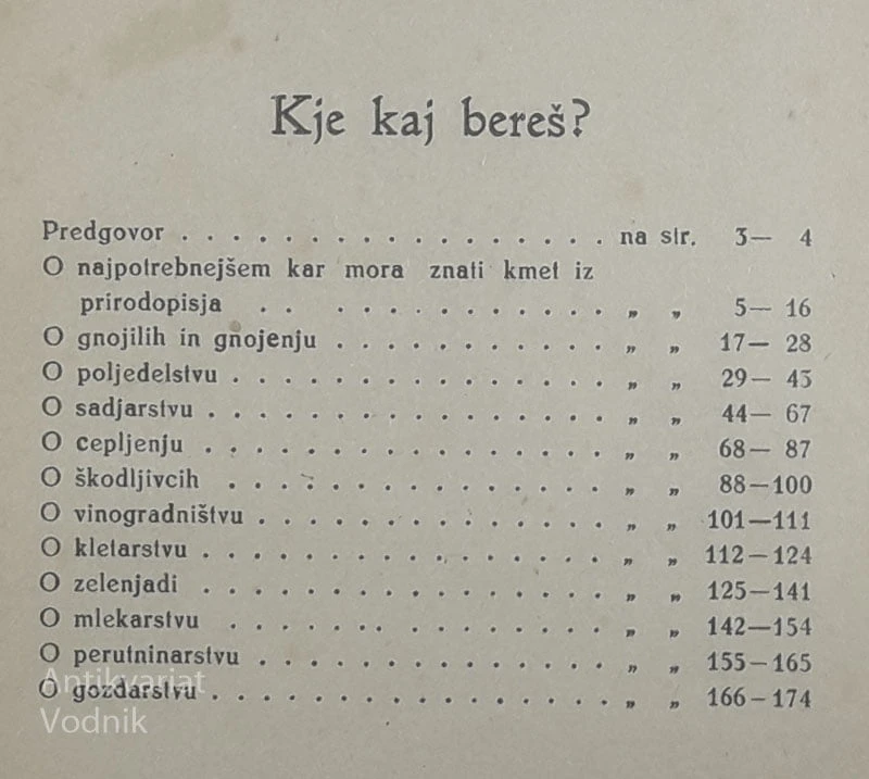 KMEČKO BRANJE, Just Ušaj