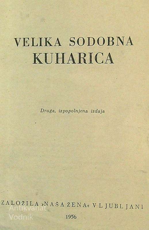VELIKA SODOBNA KUHARICA