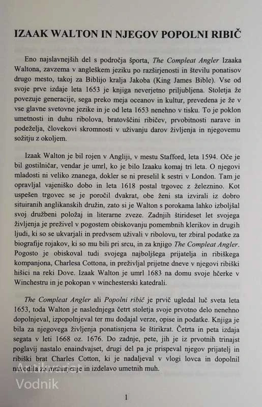POPOLNI RIBIČ, Izaak Walton