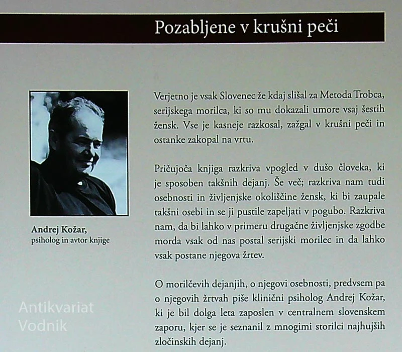 POZABLJENE V KRUŠNI PEČI, Andrej Kožar