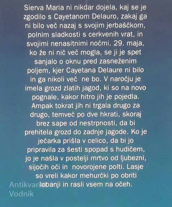 O LJUBEZNI IN DRUGIH DEMONIH, Gabriel García Márquez