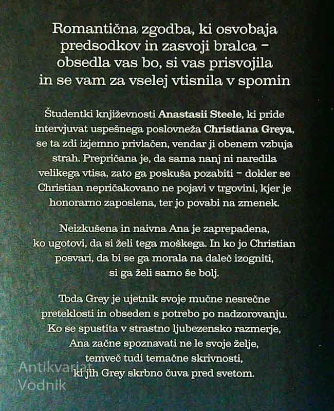 PETDESET ODTENKOV SIVE, E. L. James (1 – 3 del)