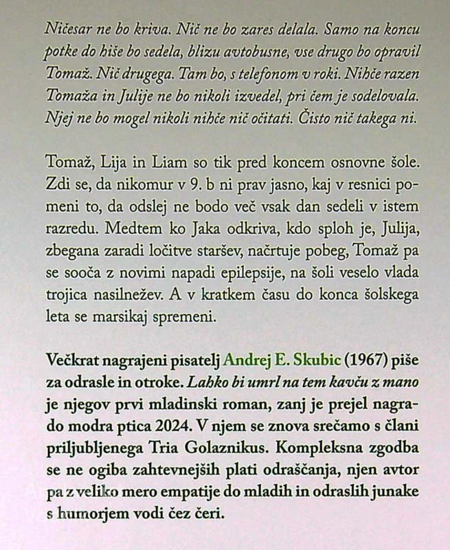 LAHKO BI UMRL NA TEM KAVČU Z MAMO, Andrej E. Skubic