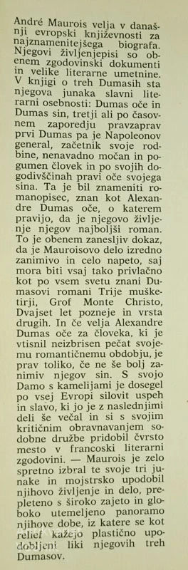 TRIJE DUMASI, Andre Maurois