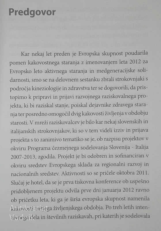 TELESNA AKTIVNOST IN PREHRANA ZA KAKOVOSTNO STARANJE, več avtorjev